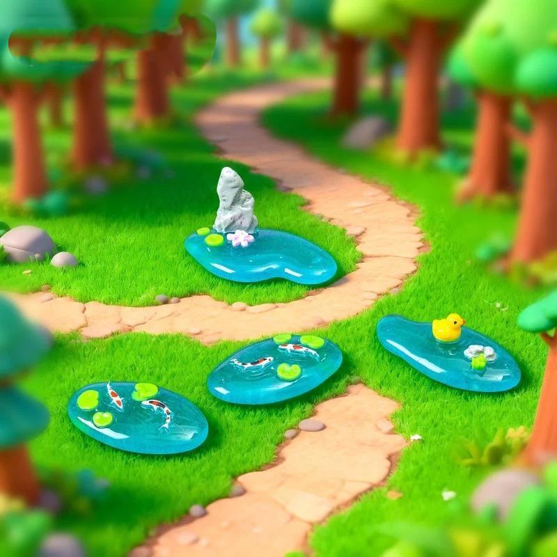 【MA】Mini Resin Pond Ornaments  - огляд і ціна Bonsai Garden With Koi Pond