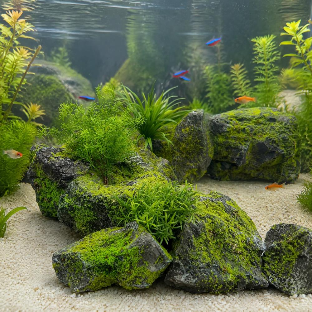 Artificial Moss Rocks for Land - огляд і ціна Bonsai Garden With Pond