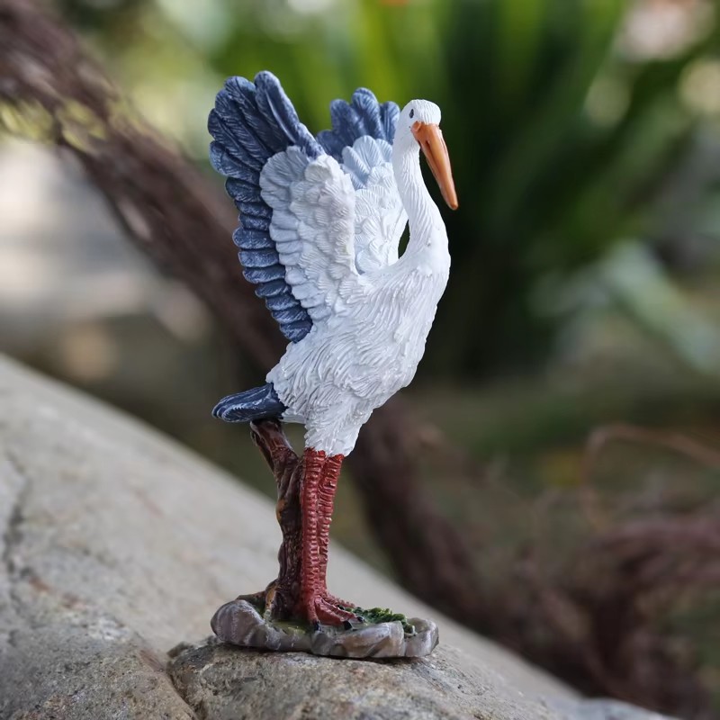 Mini Cute Egret Crane Resin St - огляд і ціна Bonsai Garden With Pond